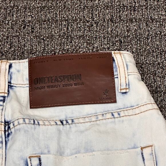 One Teaspoon Skirt Womens Size 22 Acid Wash High Waist 2020 Mini‎ - Picture 5 of 8